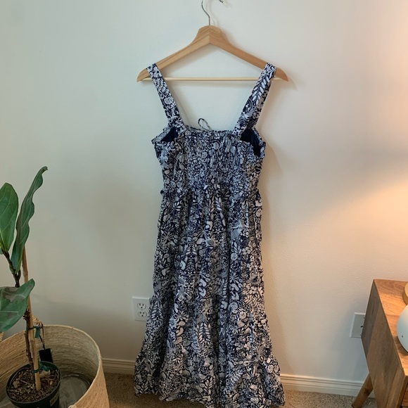 J. Crew Blue and White Sleeveless Maxi Sundress - Picture 2 of 5